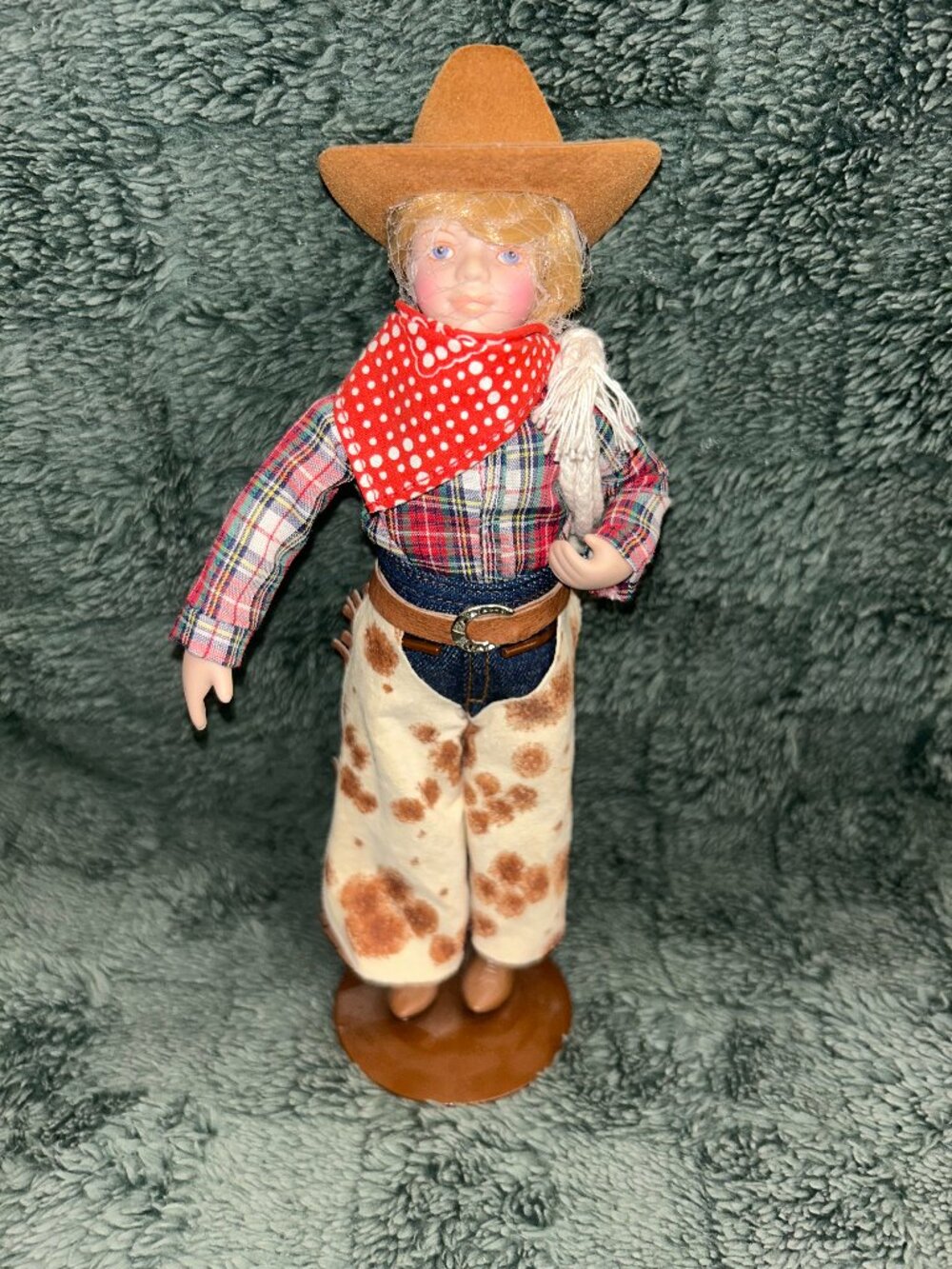 Avon Howdy Partner Porcelain Figurine 1993 Childhood Dreams Doll Collection